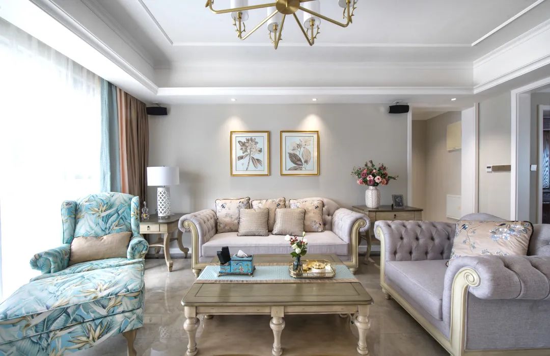 廈門中駿天譽(yù)180㎡美式田園風(fēng)，入戶玄關(guān)墻美翻天